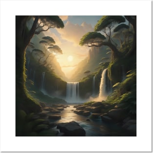 Beautiful waterfall Posters and Art